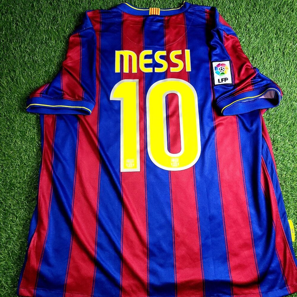 Messi Barcelona 2009 2010 Home Soccer Jersey XL SKU# 343808-496